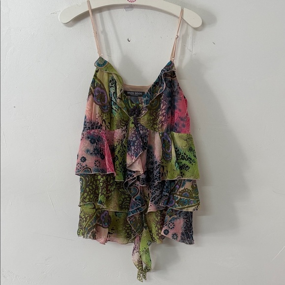 Bisou Bisou Multicolor Ruffled Camisole - Picture 1 of 3